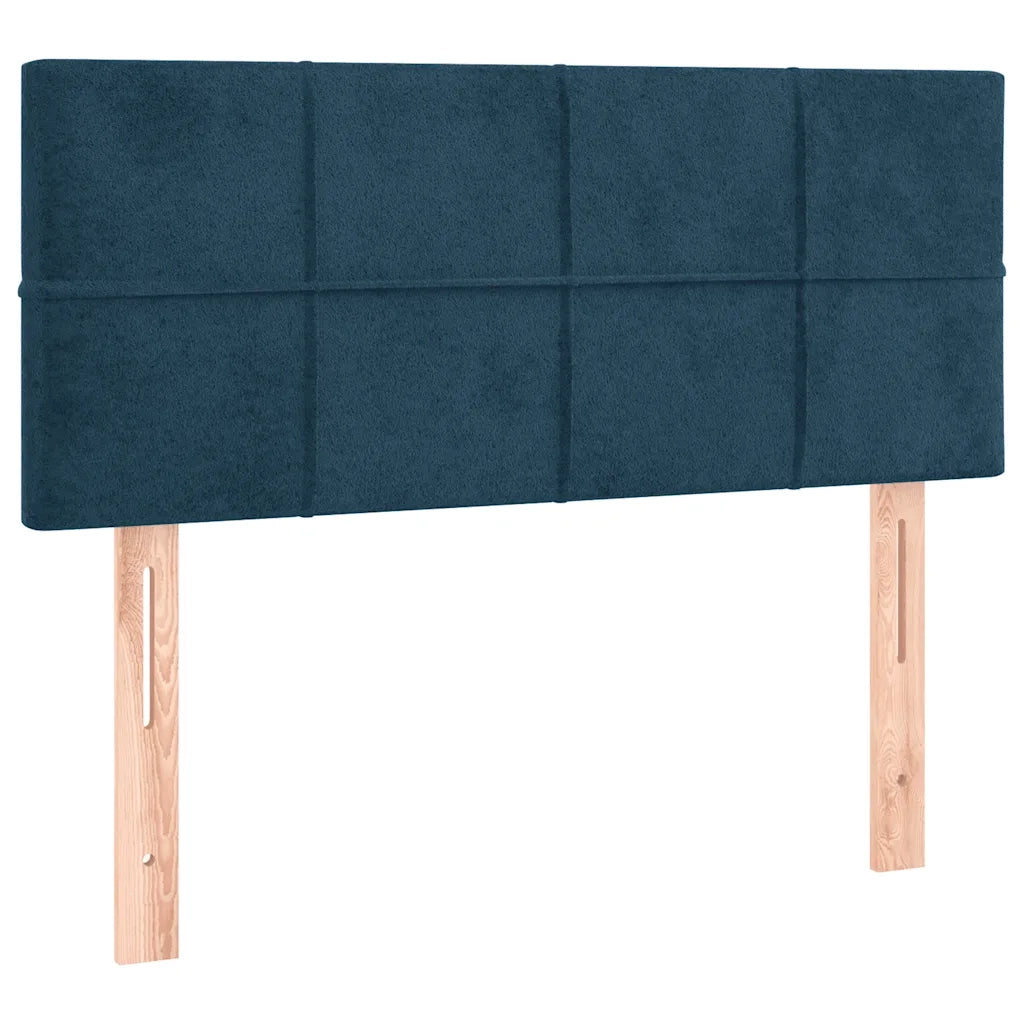 Giroletto a Molle con Materasso Blu Scuro 80x200 cm in Velluto