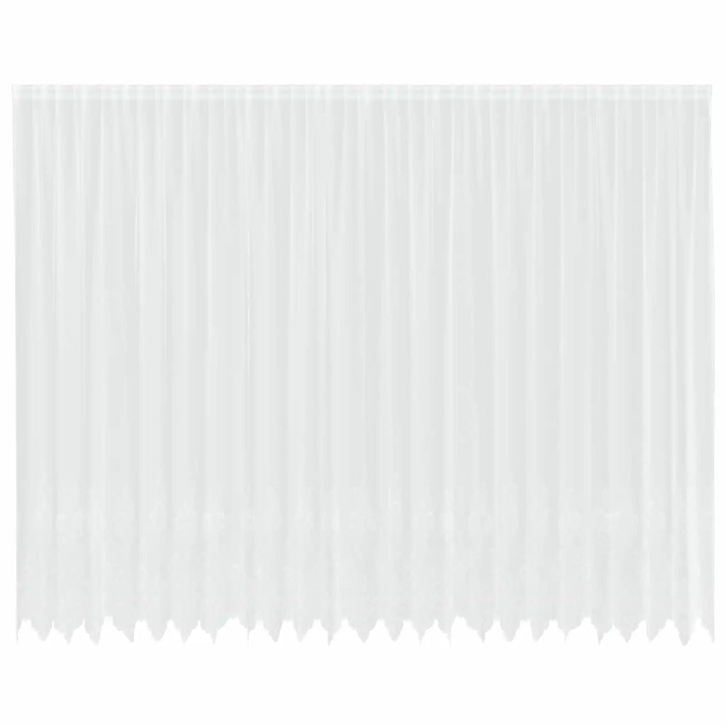 Tenda in Pizzo con tende Bianco 300 x 600 cm Poliestere 4107825