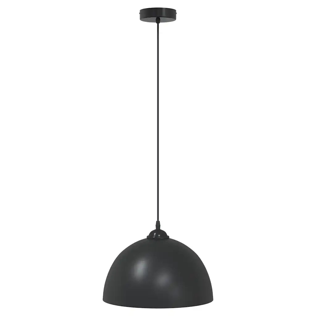 Lampada a Sospensione 2 pz Regolabile E27 Nero Ã˜ 30 cm Metallo