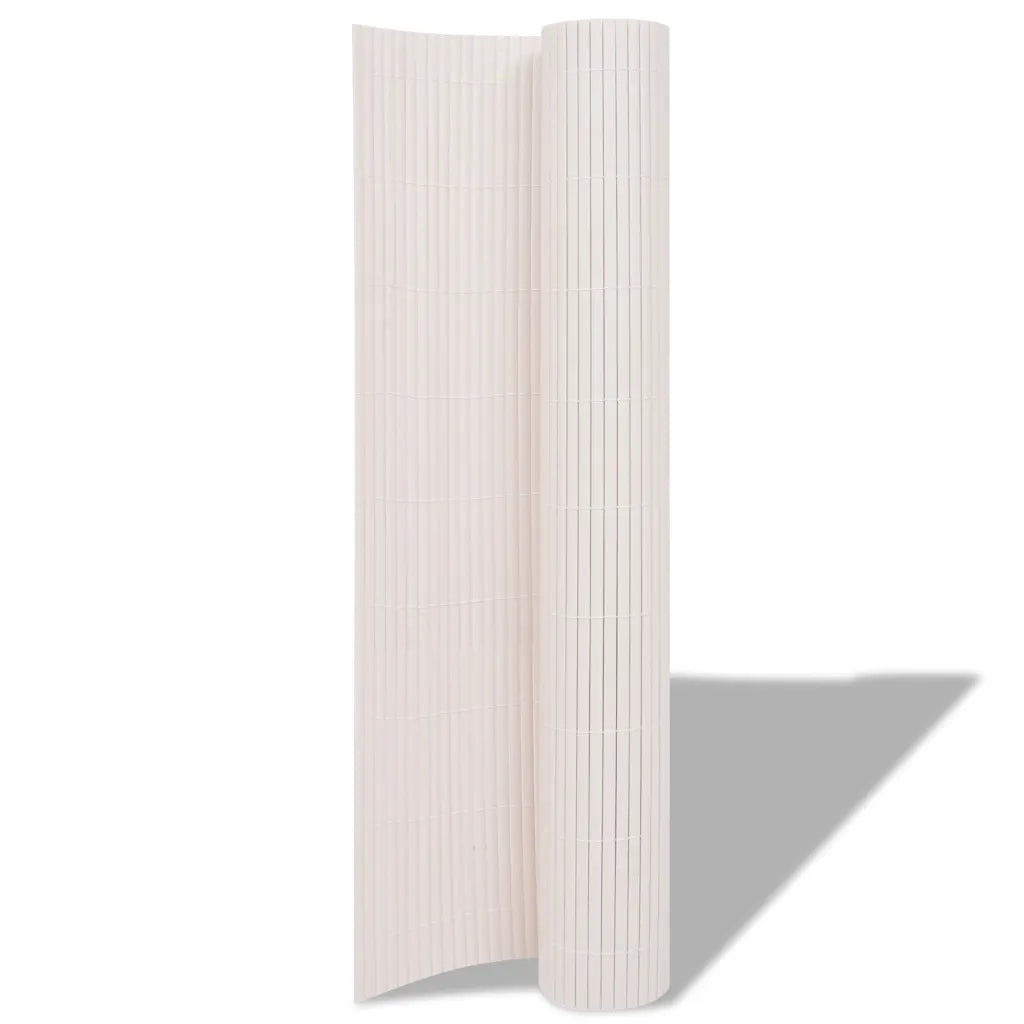 Recinzione da Giardino | Recinzione da cortile a Doppio Lato 90x500 cm Bianca