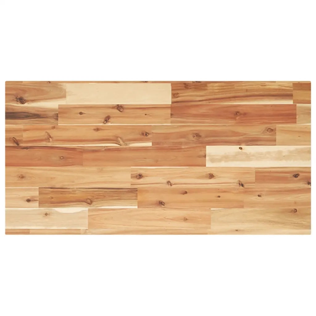 Ripiano a Parete per Lavabo in Acciaio e Massello di Acacia 3302723