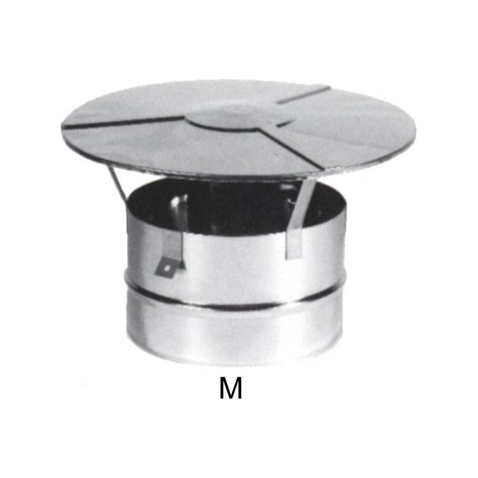 MARAL TERMINALE PARAPIOGGIA INOX 13 MODELLO CAPPELLO CINESE STRUTTURA MONOPARETE MATERIALE AISI 316L FINITURA LUCIDA colore Acciaio