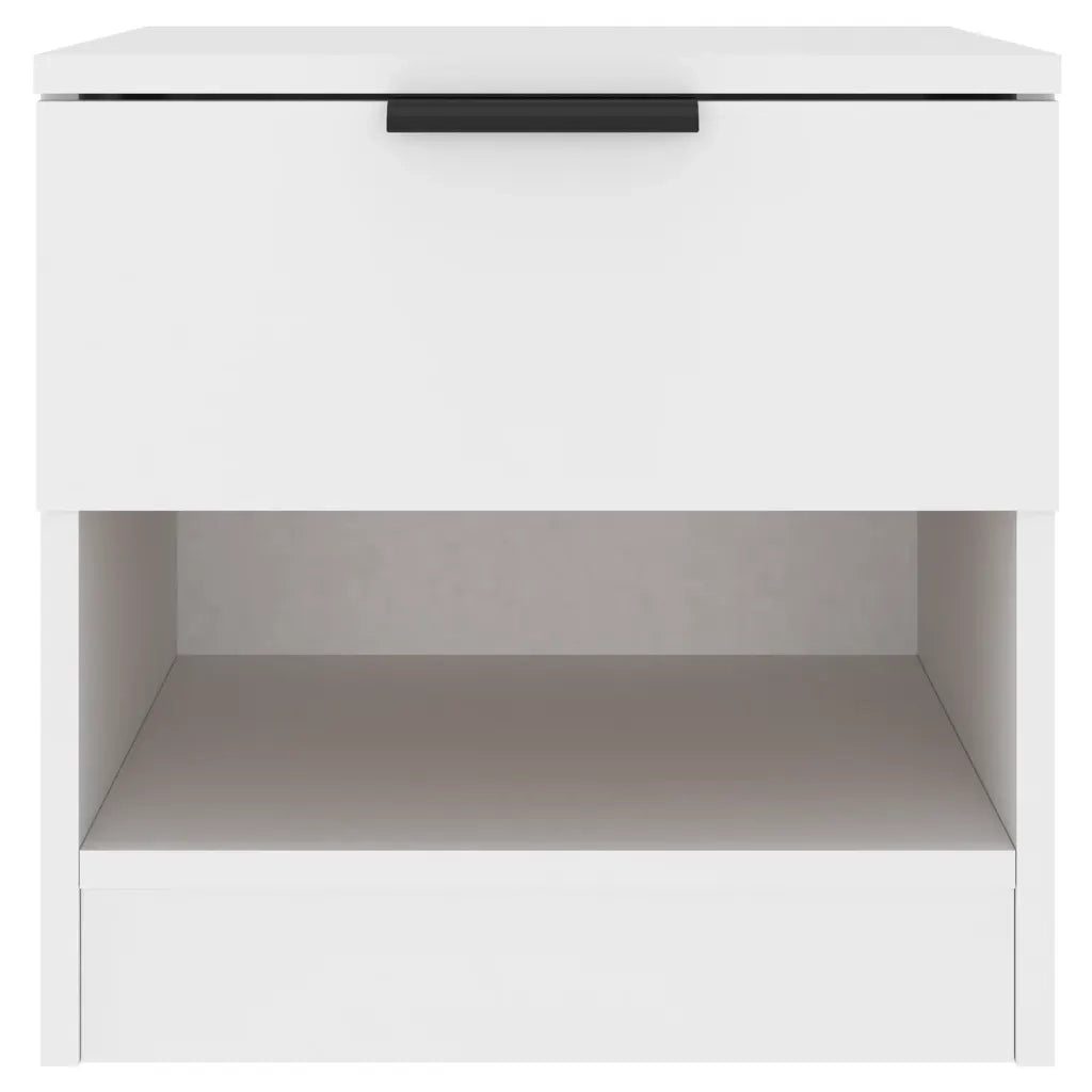 Comodini 2 pz Bianchi in Legno Multistrato 811251