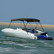 Bimini di Prua con Tendalino 3 Archi Nero 183x140x137 cm