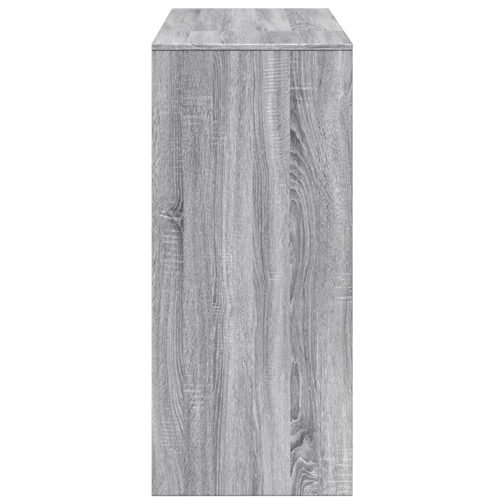 Tavolo Bar con Ripiano Grigio Sonoma 124x46x103,5cm Multistrato