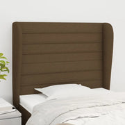Testiera ad Orecchio Marrone Scuro 103x23x118/128 cm in Tessuto 3118089