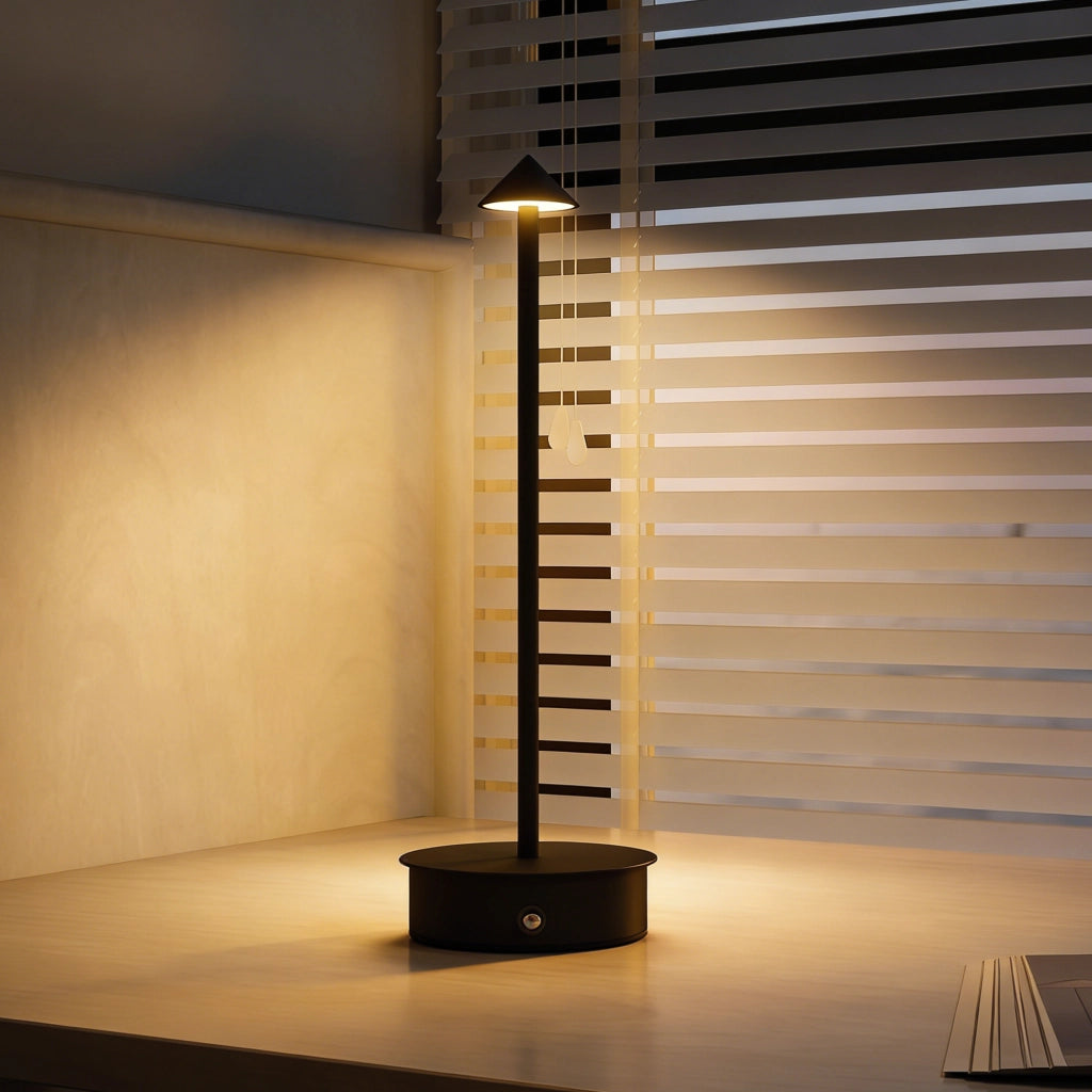 Lampada da Tavolo Ricaricabile a LED con USB, Regolabile ¨C zephmum ¨C Nero