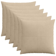 Federa 6 pcs ALMELO Tortora 55 x 55 cm corduroy 915324
