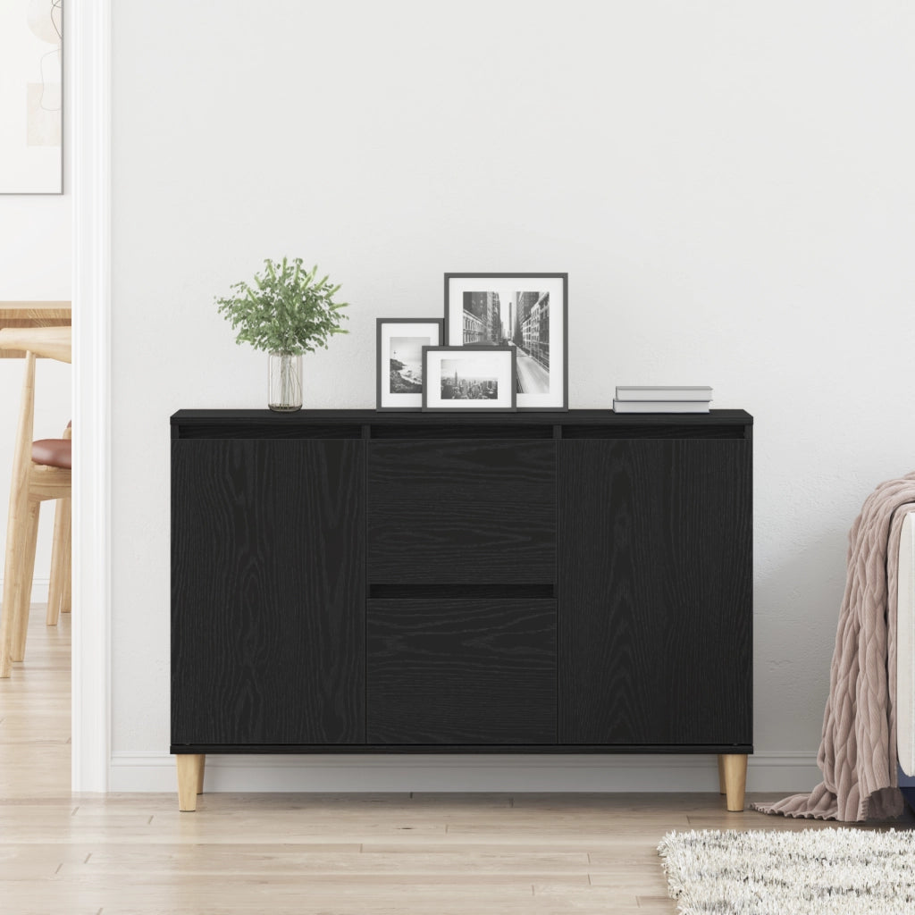 Credenza  in rovere nero 101x35x60 cm in legno ingegnerizzato