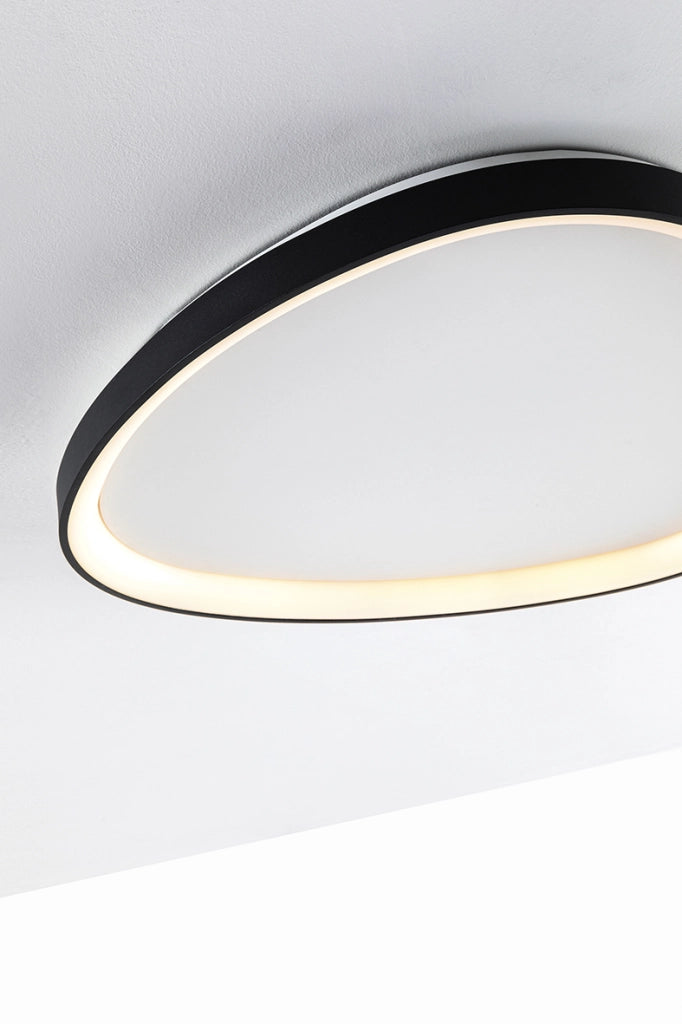 Lotus Sospensione a LED 60W 3000K Nero - Lampada da soffitto asimmetrica moderna IP20 CRI80 dimmerabile - Rossini Group