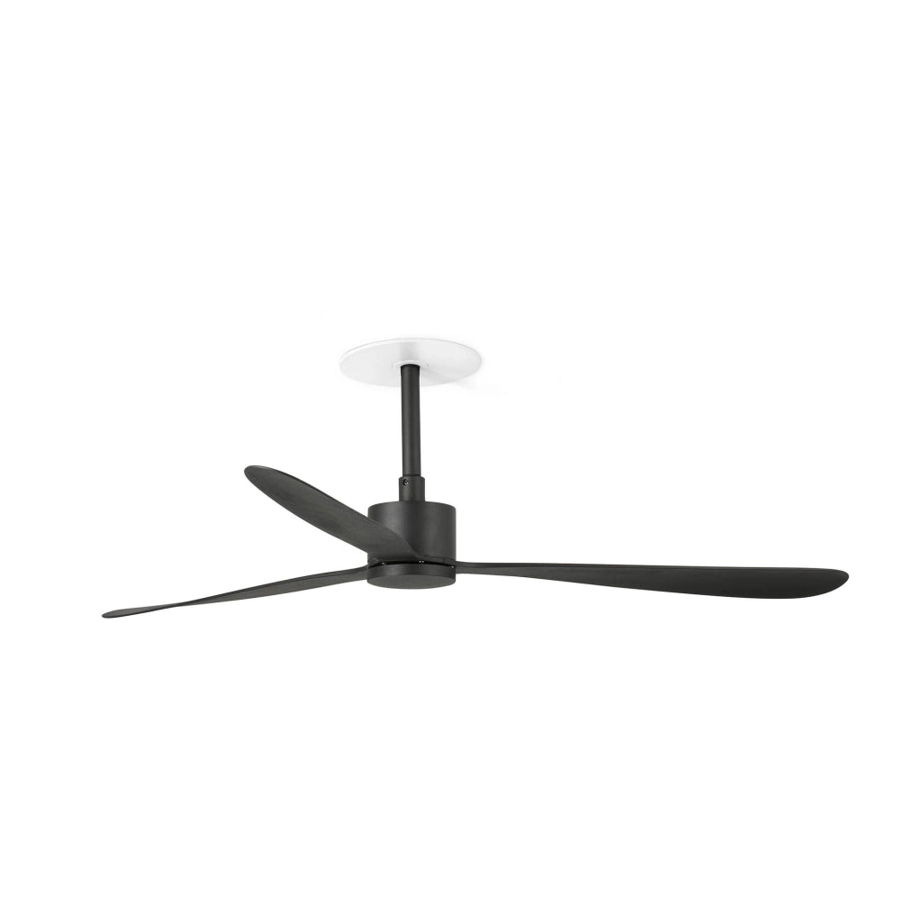 FARO ventilatore a soffitto incasso in acciaio nero opaco motore DC silenzioso 6 velocita funzione inversa per soffitti inclinati Amelia FARO-33761R