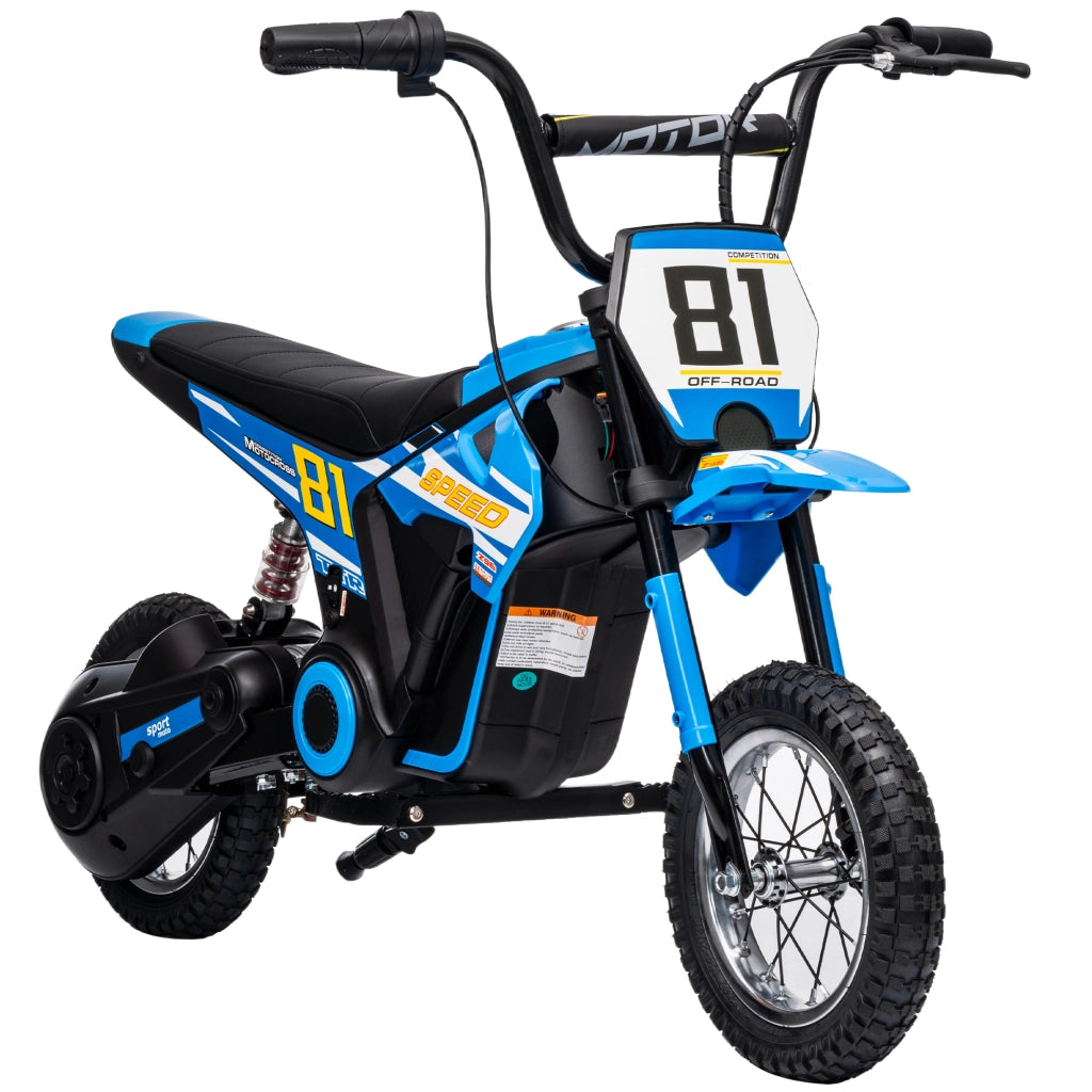 Moto Elettrica per Bambini 24V 250W ¨C zephmum ¨C Blu, 12' per 8-12 Anni