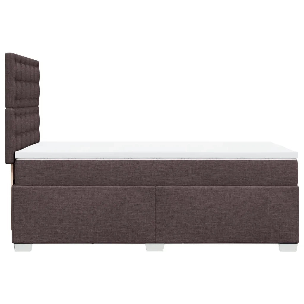 Giroletto a Molle con Materasso Marrone Scuro 80x200 cm Tessuto 3290332