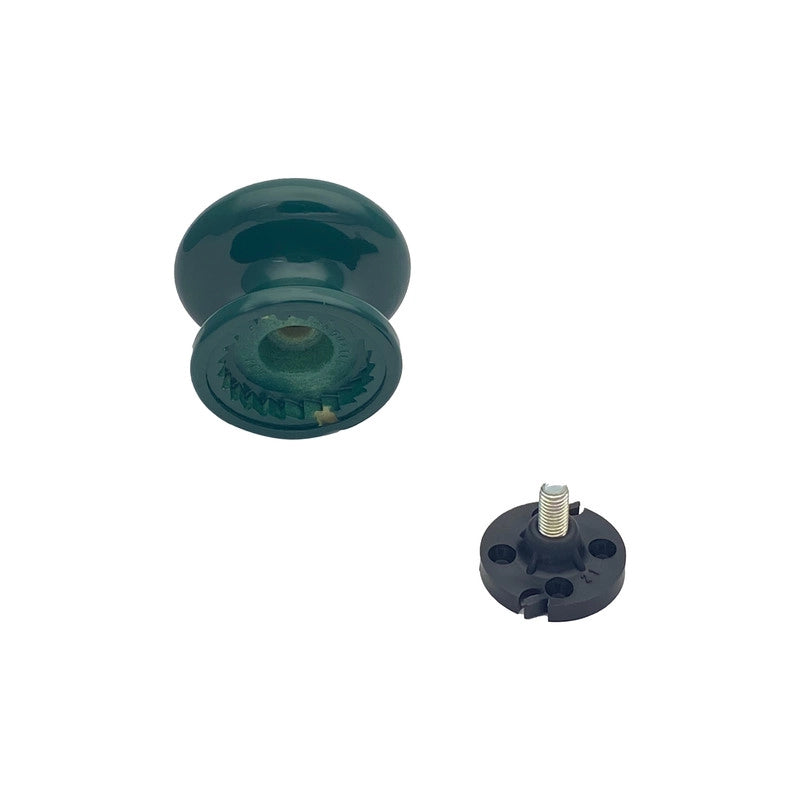 Pomolo fisso per porta SAGUATTI 873/70SB in alluminio verde lucido