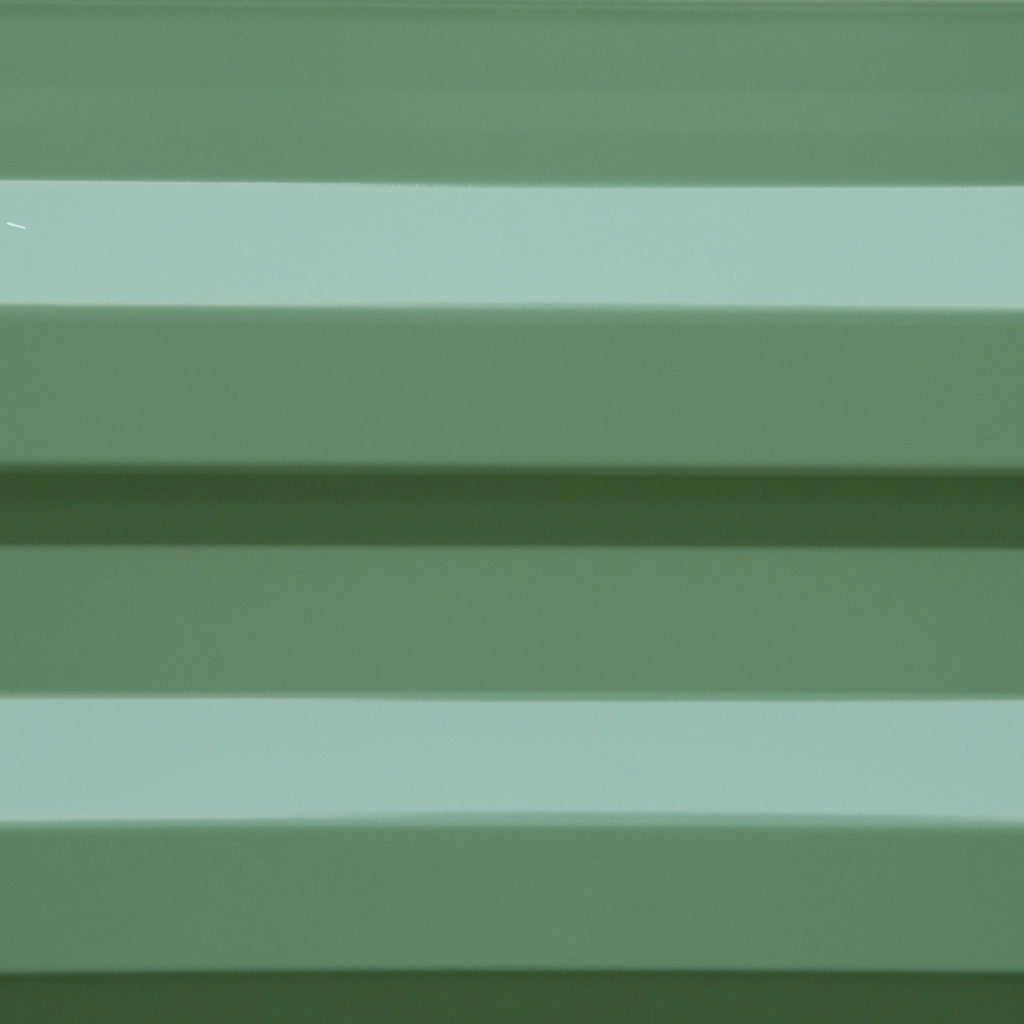 Set 2 Letti per Orto Rialzati 100x100x30 cm in Acciaio Zincato Verde
