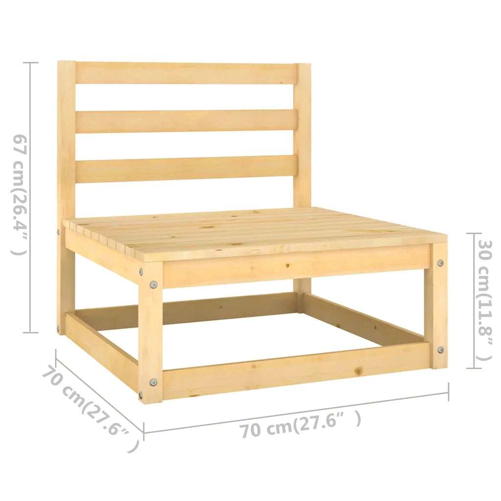 Set Divani da Giardino 8 pz con Cuscini Legno Massello di Pino 3076504