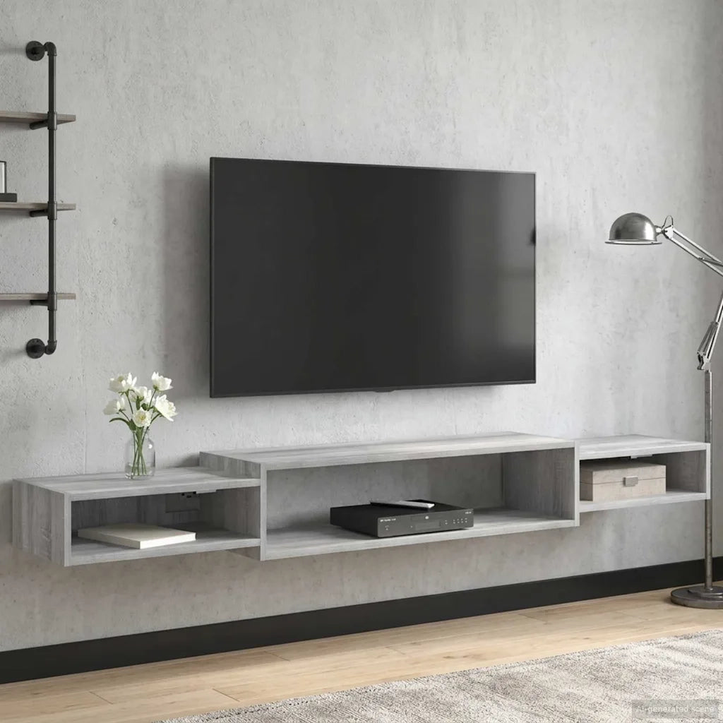 Mobile TV da Parete A parete Sonoma grigio 180 x 28 x 21 cm 8006010