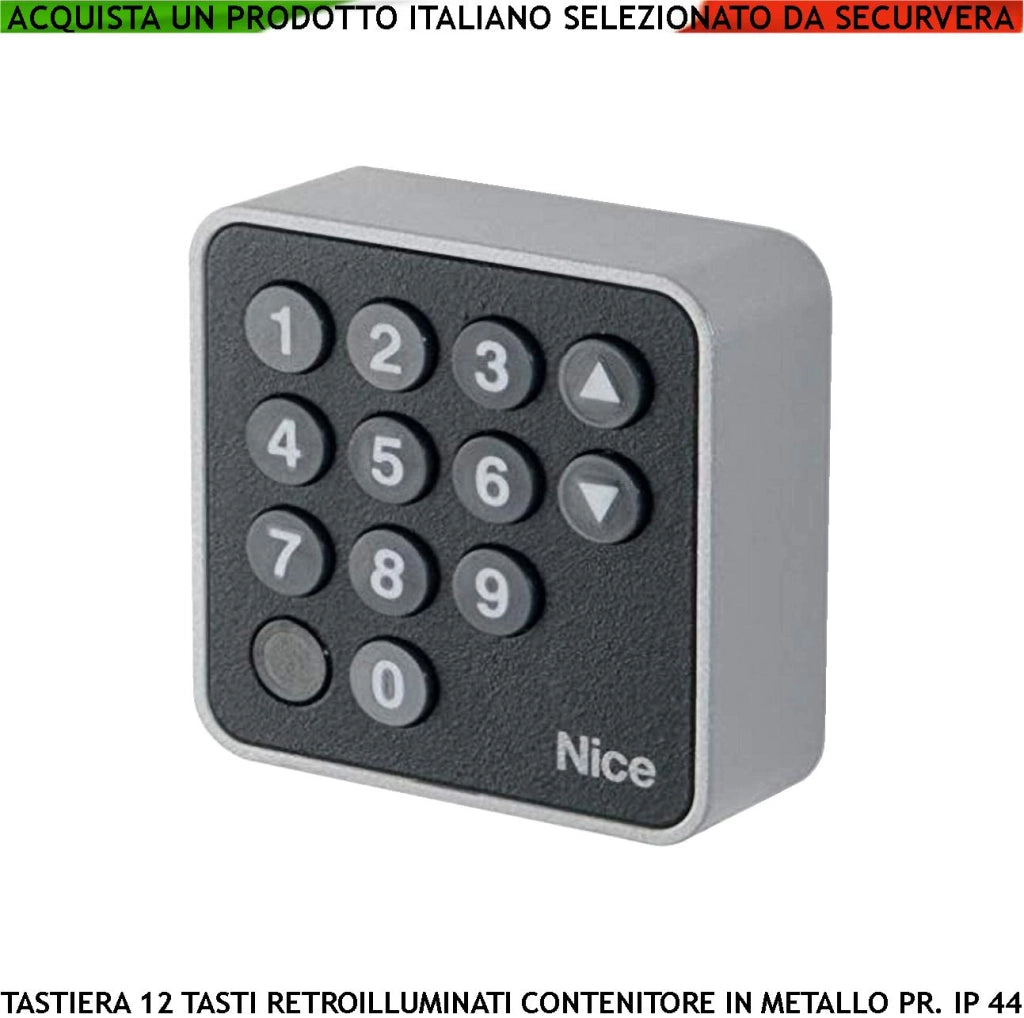 Tastiera EDS NICE Digitale Esterna Antimanomissione EraKeypad Necessita della Centralina SN-MTD MORX 255 Utenti Uscita 2 Relè Alimentazione da Centrale BlueBus Struttura Metallo IP44 Codici da 7 Cifre