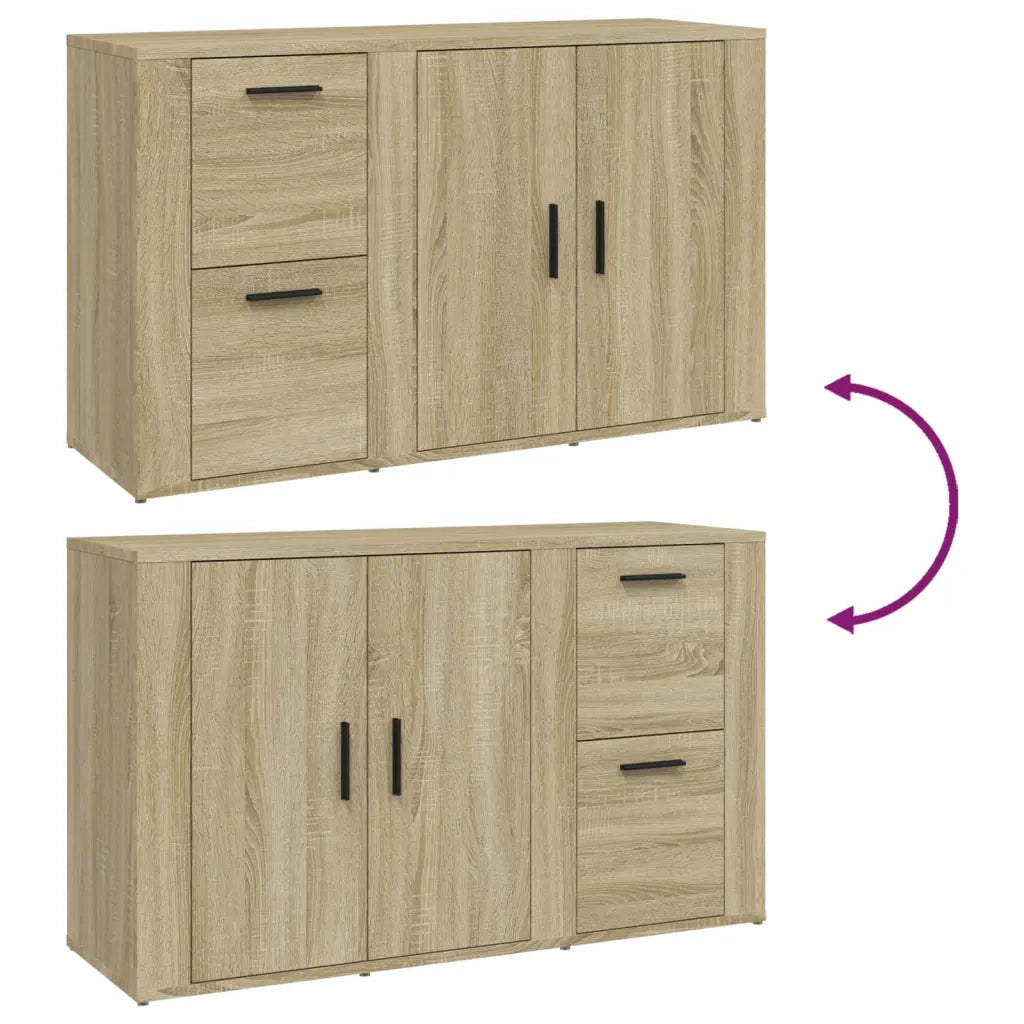 Credenza Rovere Sonoma 100x33x59,5 cm in Legno Multistrato cod mxl 17662