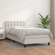 Giroletto a Molle con Materasso Bianco 100x200 cm in Similpellecod mxl 123555