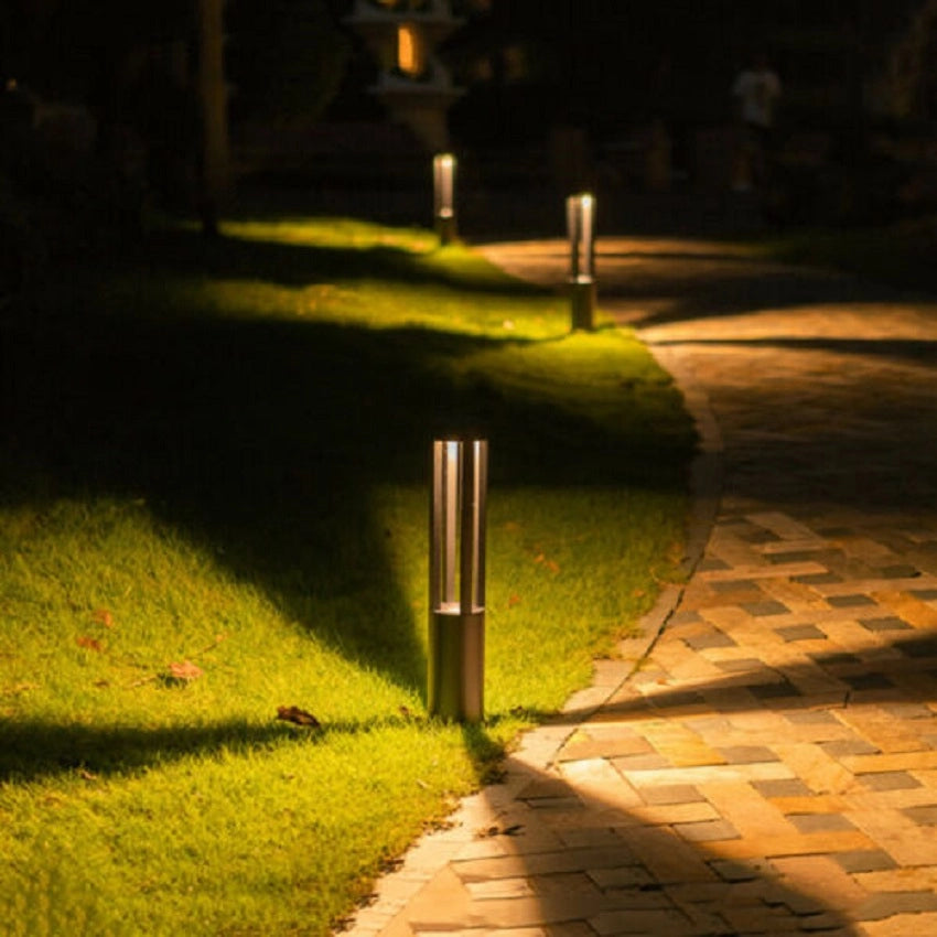 LAMPIONE PALO DA GIARDINO A LED IP65 ILLUMINAZIONE DA ESTERNO PERCORSI VIALETTI PRATO 15W NERO LUCE CALDA