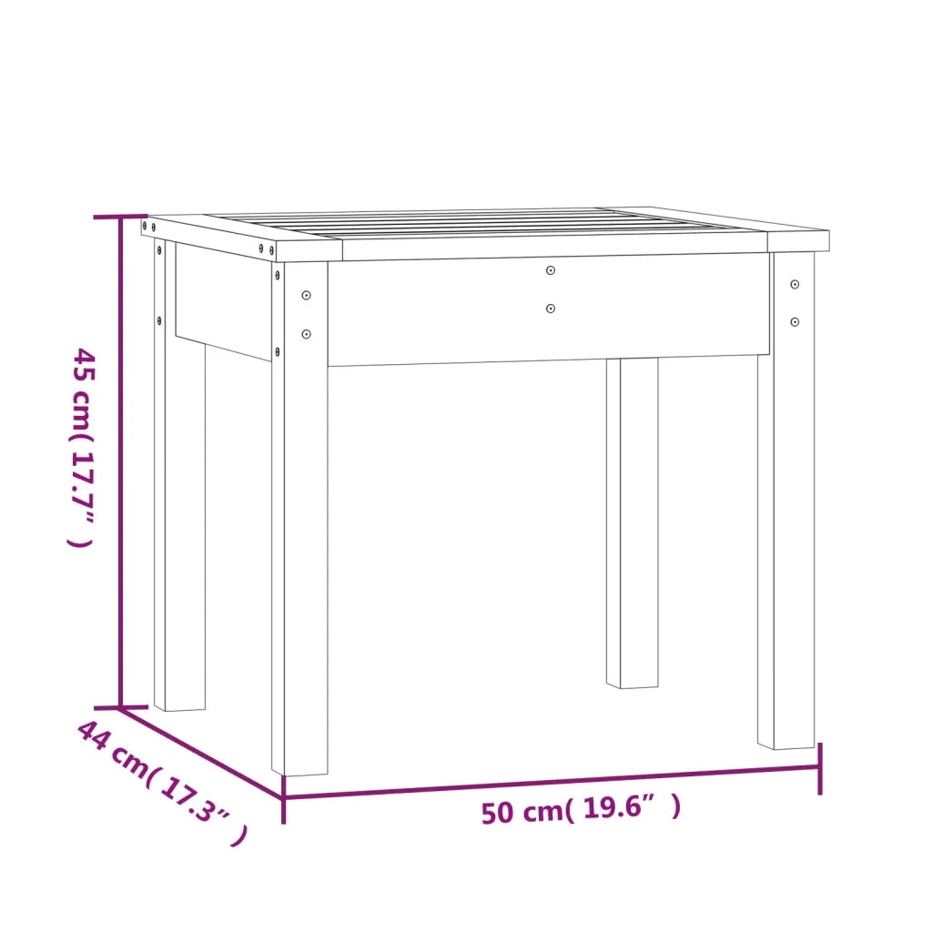 Panca da Giardino 50x44x45 cm in Legno Massello di Pino 823990