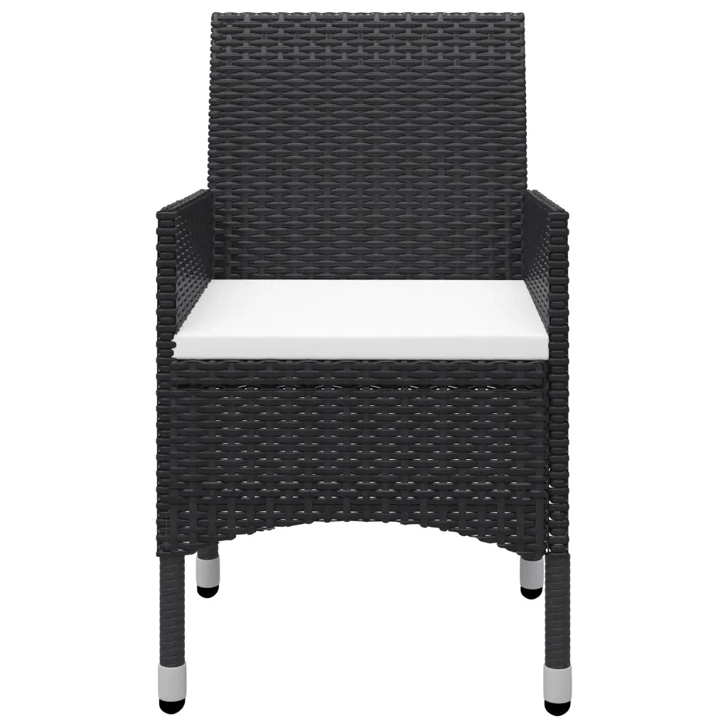 Set Mobili da Pranzo per Giardino 5 pz Nero 3071935