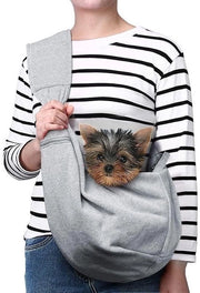 Porta cane per cani piccoli – con taselli e spalline regolabili – adatto a animali domestici dai 1,4 ai 4,5 kg (grigio)