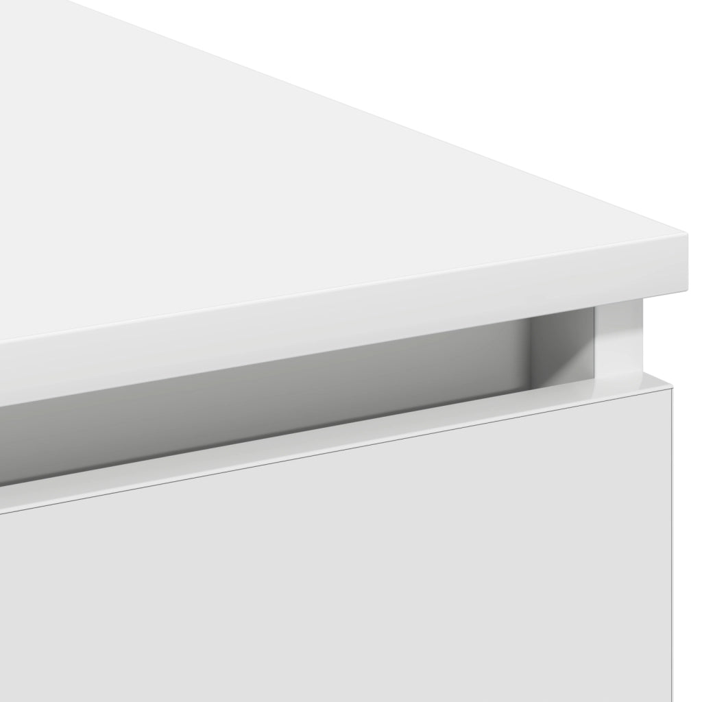 pensile TV  con LED Bianco 180x38x49 cm Legno ingegnerizzato