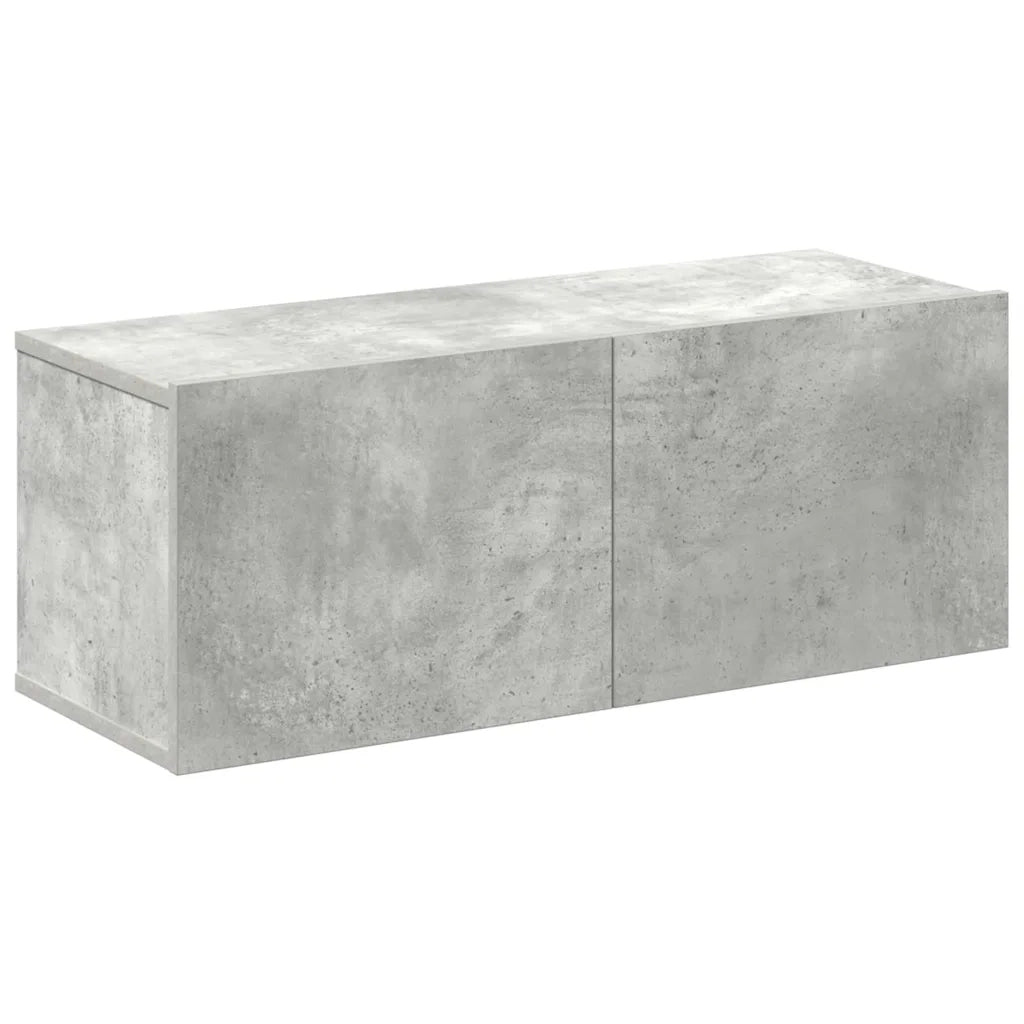 Set di Mobili Porta TV 4 pz Grigio Cemento in Legno Multistrato 3114625