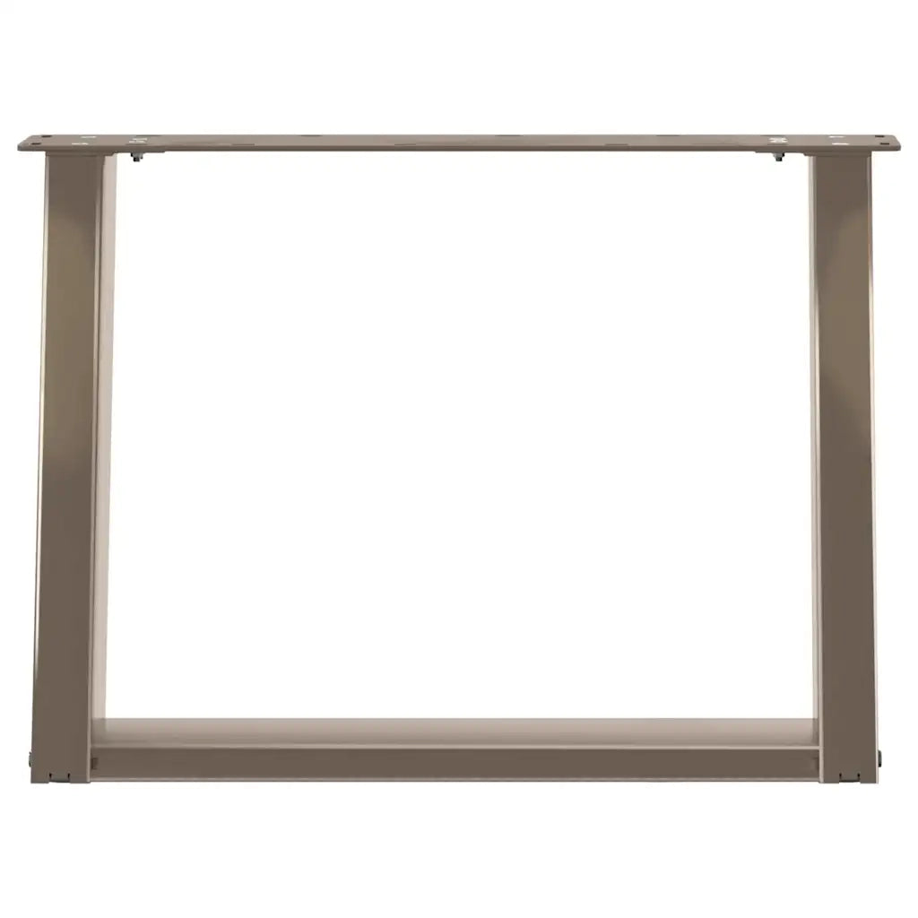 vidaXL Gambe per Tavolino da Caffè a Forma di U 2 pz Acciaio Naturale 60x(42-43) cm Acciaio