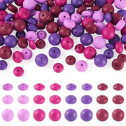 Kralen in Silicone 120 pezzi - Focale Kralen - Kralen a forma rotonda - Accessori per bracciale/Sierade - Colori misti - 15mm/14mm/12mm