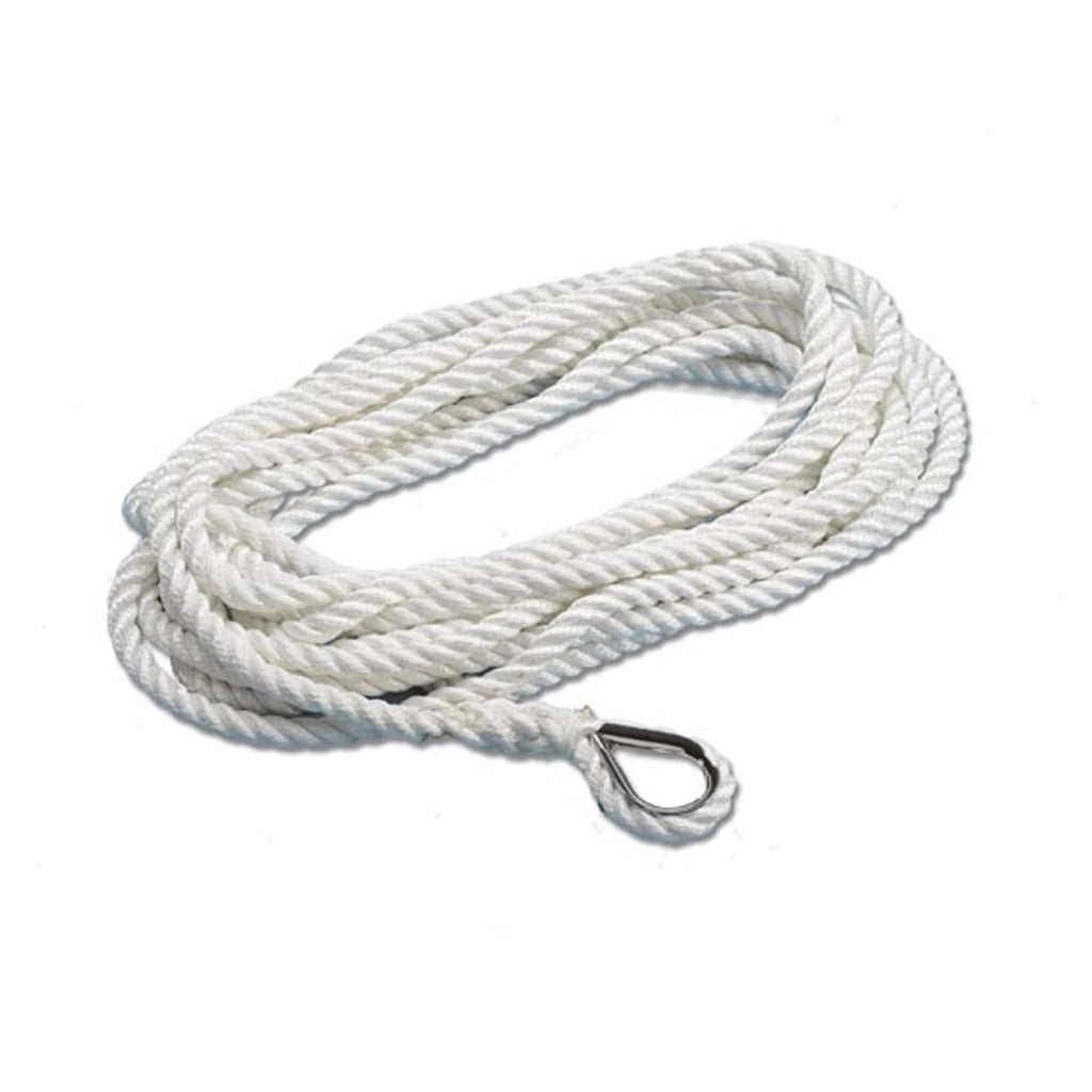 Cima ormeggio bianco impiombata redance inox 20 mm 12 metri nautica