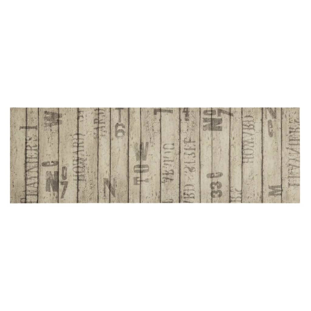 Tappetino da cucina lavabile design elegante 60 x 180 cm antiscivolo morbido velluto grigio 02_0056477