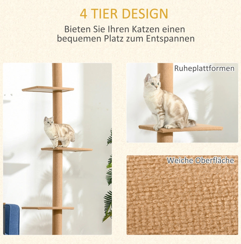 Tiragraffi regolabile a soffitto con 4 piattaforme