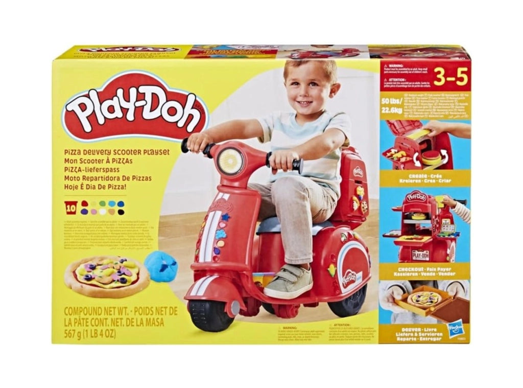 Hasbro Play-Doh Pizza a Domicilio Playset con Scooter con Attività Manuali