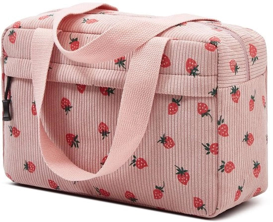 Borsa da Toletta in Corduroy Grande per Donne Borsa da Toletta per Donne da Viaggio Borsa Cosmetici per Donne Borsa da Toletta Grande per Ragazze da Viaggio