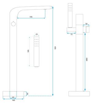 Rubinetto Indipendente Rea Clark Brush Gold