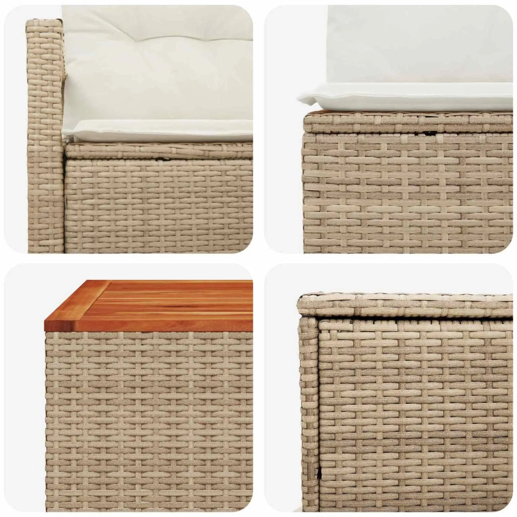 Set di divani 6 pz Beige e Bianco Crema 3447254