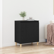 Credenza Nera in Rovere 60x35x70 cm in Legno Ingegnerizzato