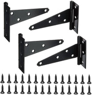 Scharnieri a forma di T - 4 pezzi, 150 mm, Nero per Porte e Armadi