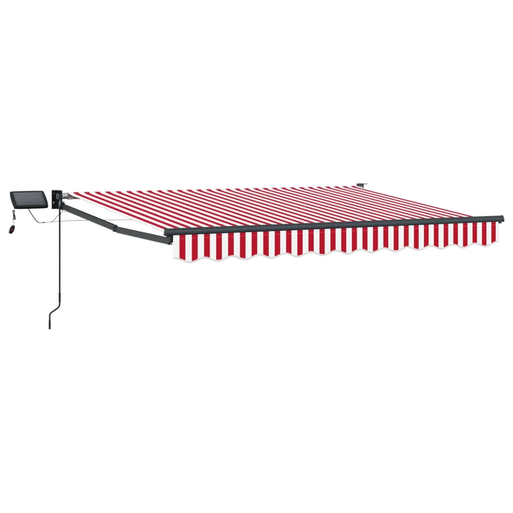 Tenda retrattile manuale con LED-Tenda parasole per balcone 3,5 x 2,5 m 994013