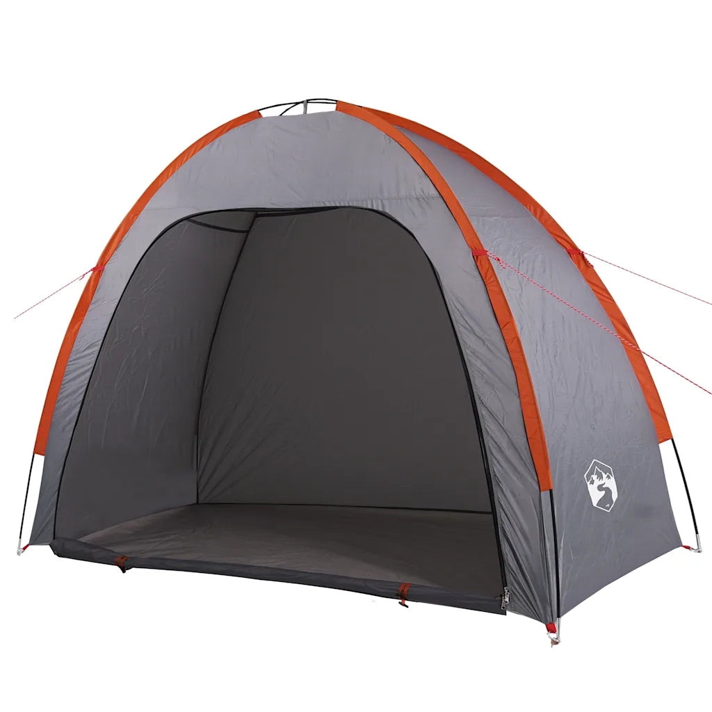 Tenda Portaoggetti-Tenda deposito da esterno Grigio e Arancione Impermeabile 207948