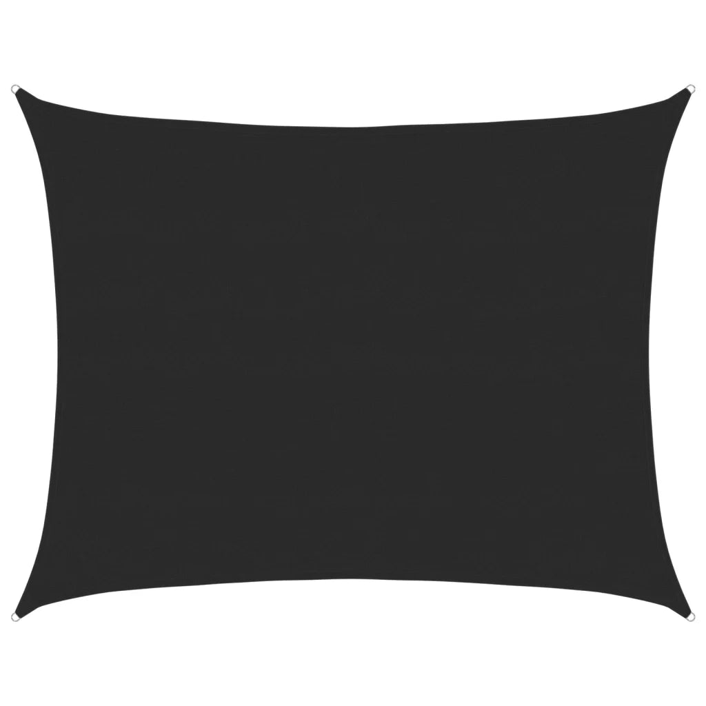 Vela Parasole 160 g/m² Rettangolare Nera 6x8 m in HDPE 311745