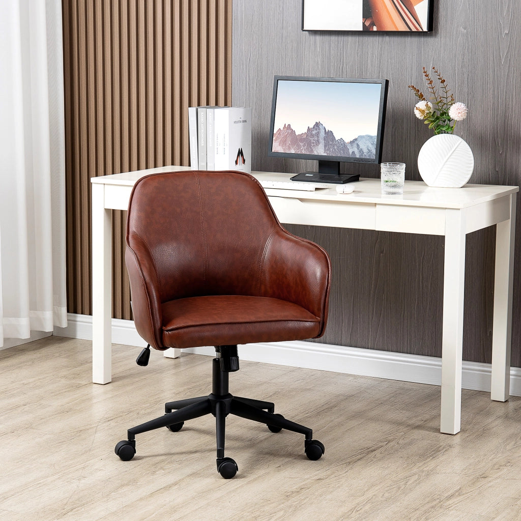 Sedia da ufficio regolabile in altezza ¨C zephmum ¨C marrone 58.5x62x91 cm