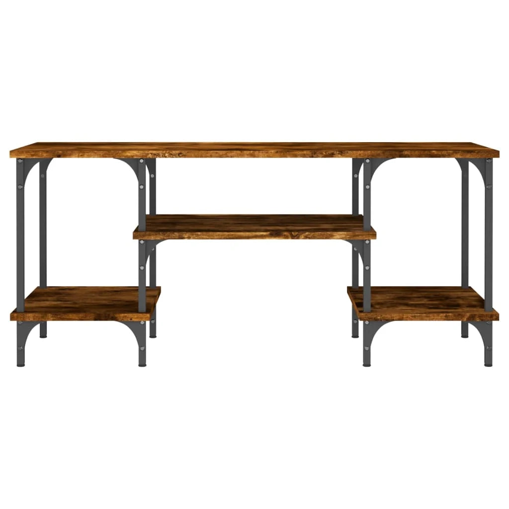 Mobile TV multimediale mensola TV credenza TV sala da pranzo soggiorno camera da letto rovere affumicato 102 x 35 x 45,5 cm legno ingegnerizzato marrone 02_0027291