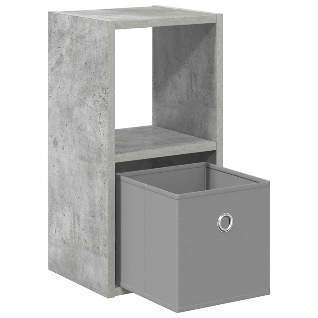 Set di 2 Comodini | Armadio da Notte | Mobiletto da notte con cassetto Grigio cemento 25,5 x 22 x 49,5 cm
