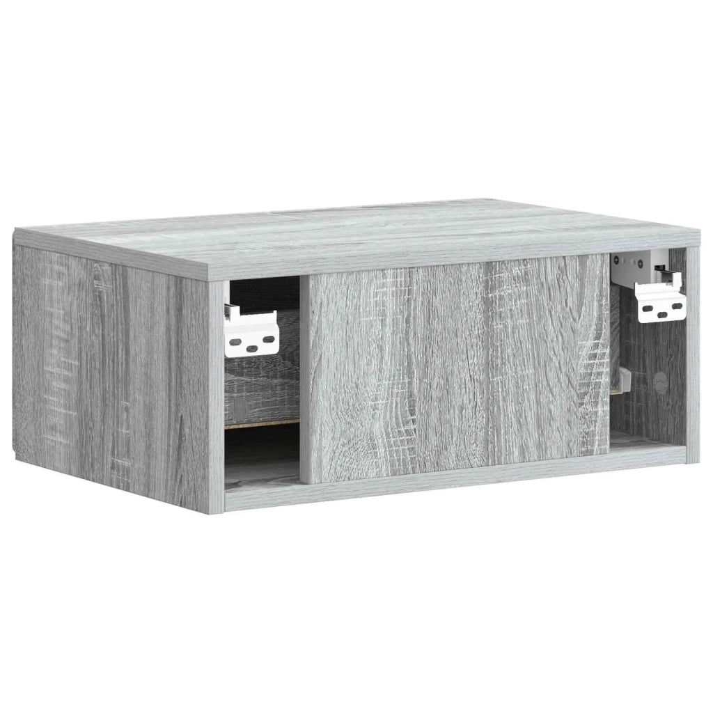 Mobiletto da notte a muro Grigio Sonoma 49 x 34,5 x 20 cm 899137