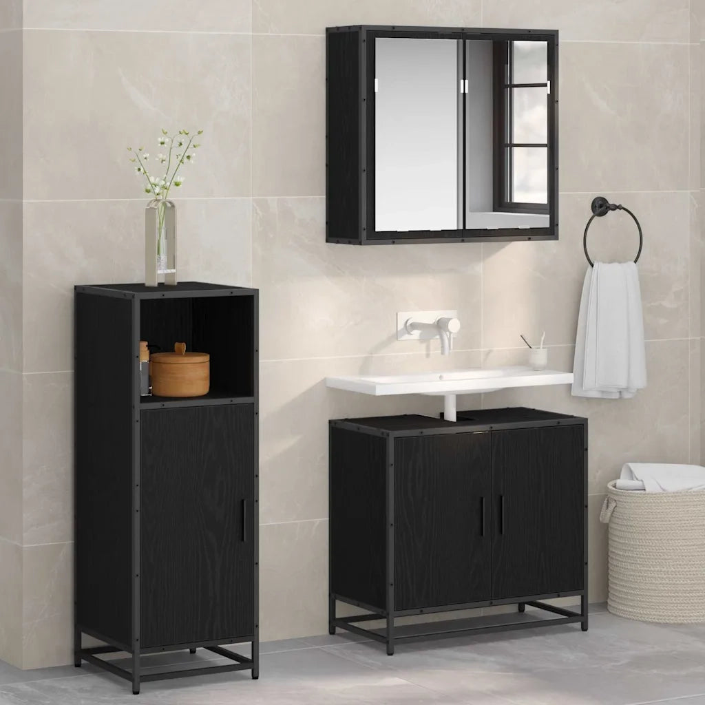 Set di mobili per il bagno Rovere Nero 35 x 37,5 x 100 cm