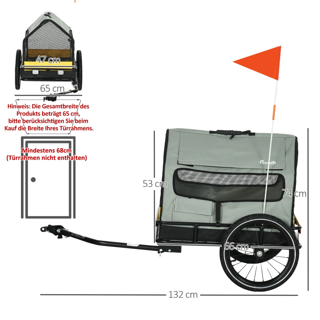 Rimorchio per Bici con Cestino per Cani ¨C zephmum ¨C Verde e Nero